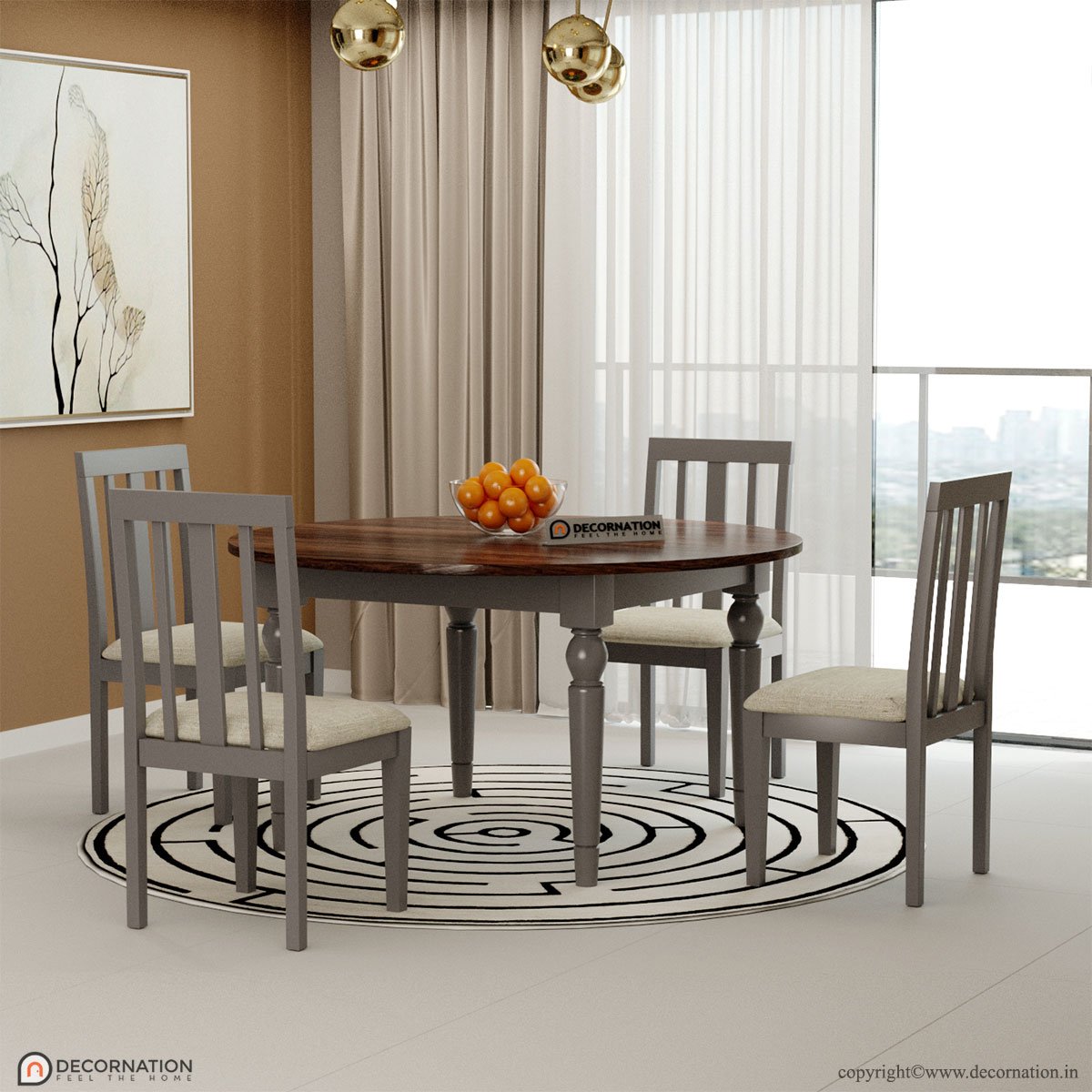 Sierra Dining Table Set for 4 with Chairs