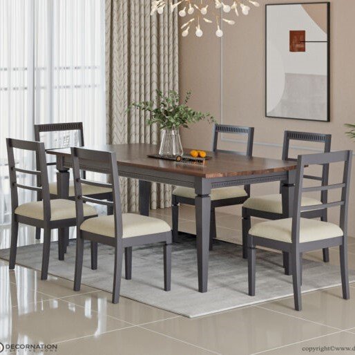 Valencia Dining Table Set for 6 with Chairs