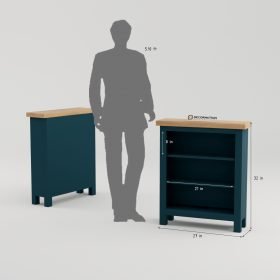 Haruko Wood Small Wide Bookcase - Image 4