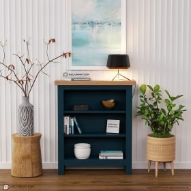 Haruko Wood Small Wide Bookcase - Image 2