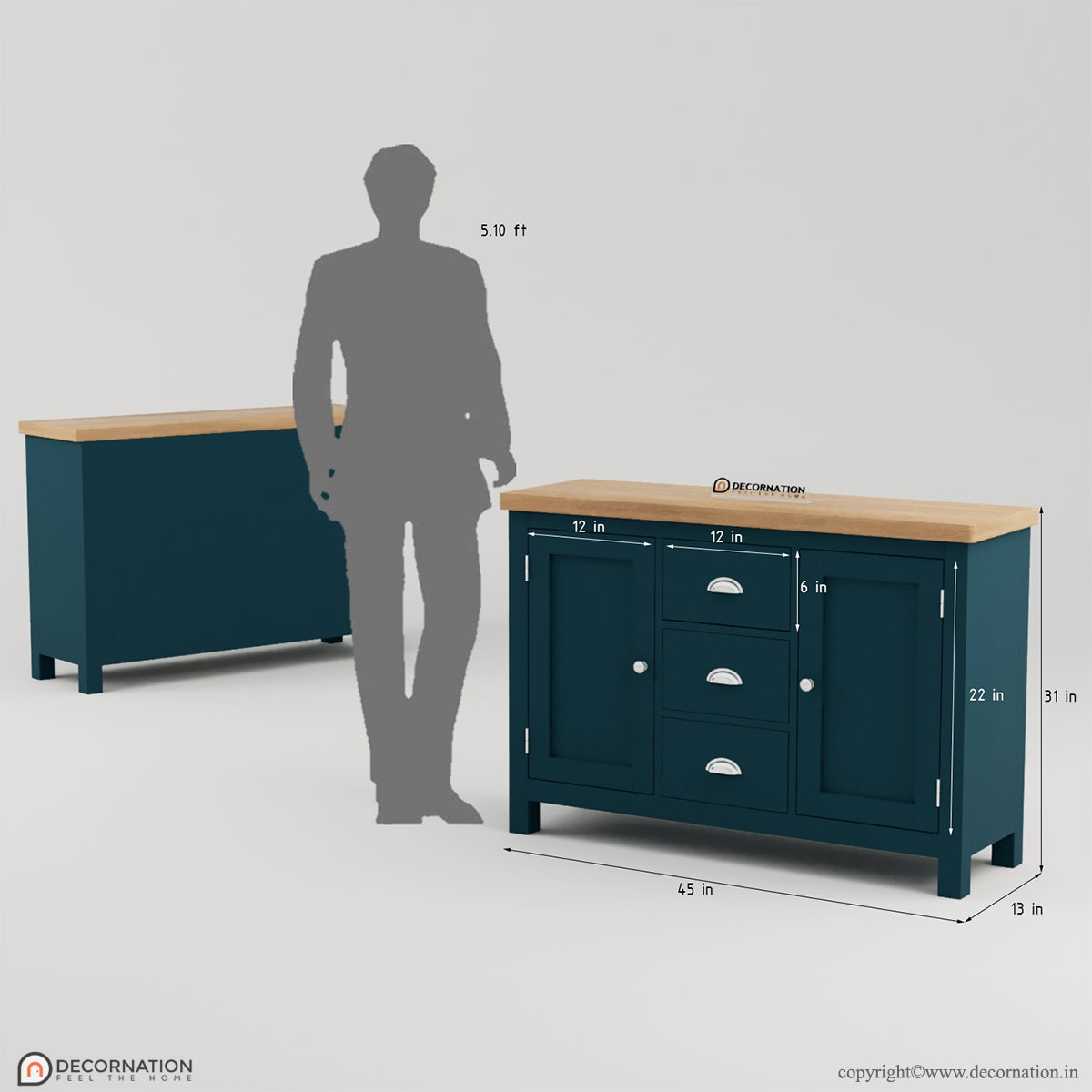 Averill Wooden Sideboard - Image 4