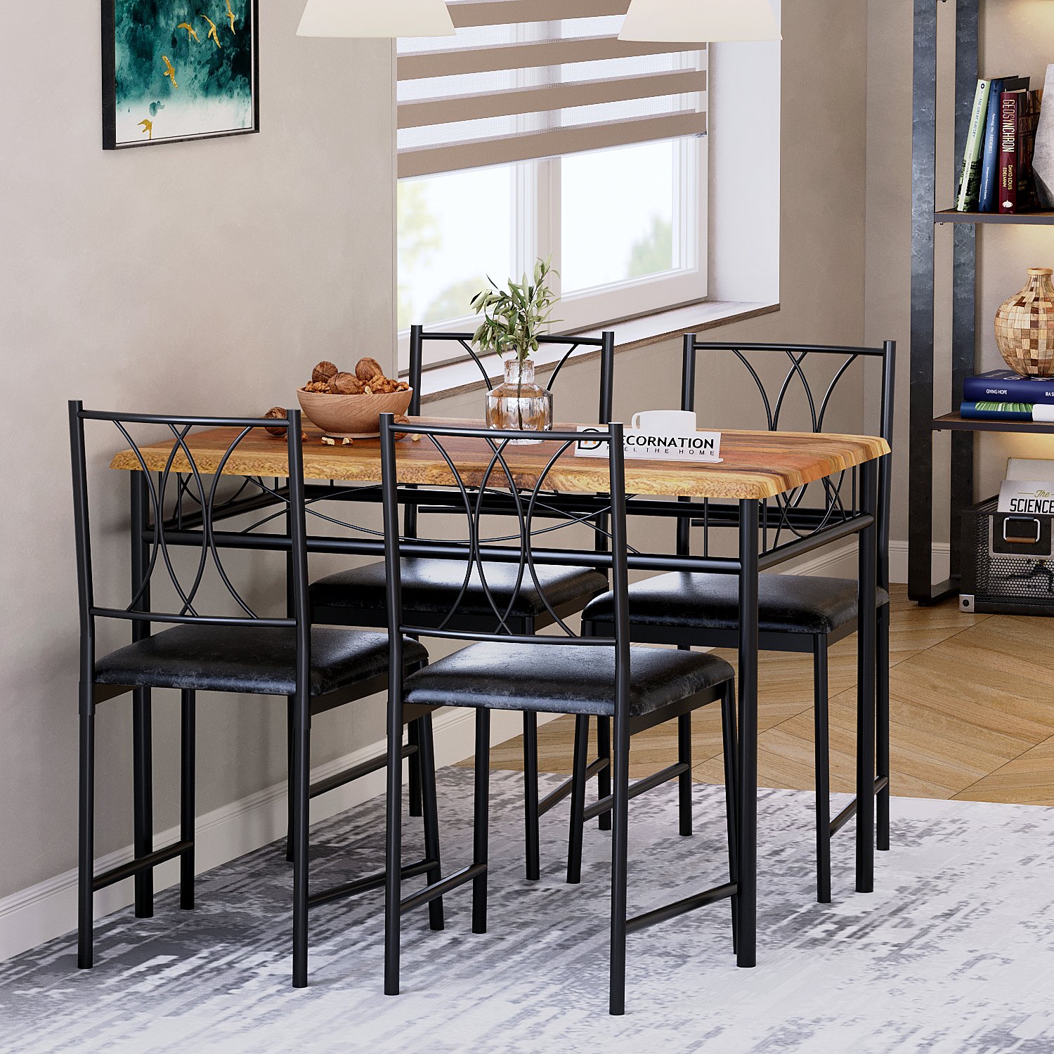 Blair Dining Set for 4 with Chairs