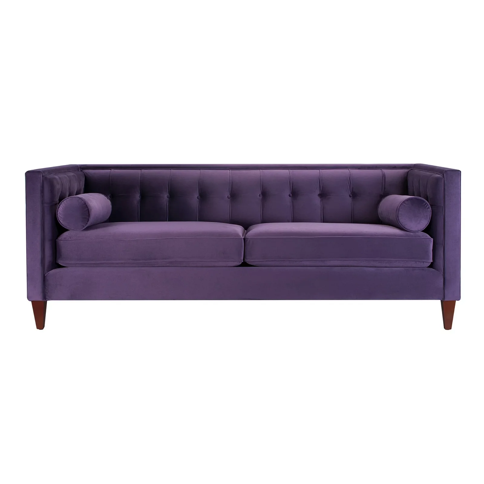Tiffany Tuxedo Sofa Double Cushion – Purple