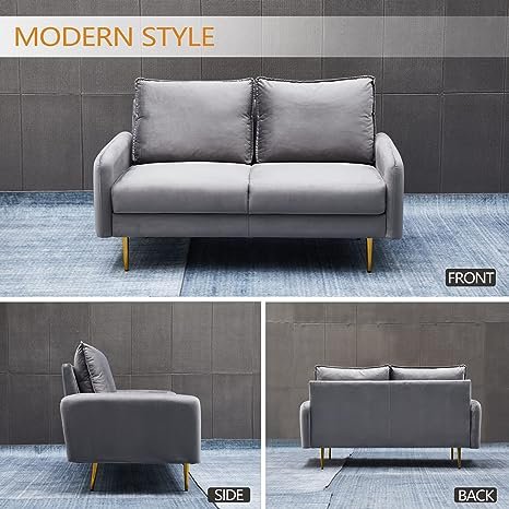 Inara Velvet 2- Seater Sofa Set Modern Sofa & Loveseat - Image 36