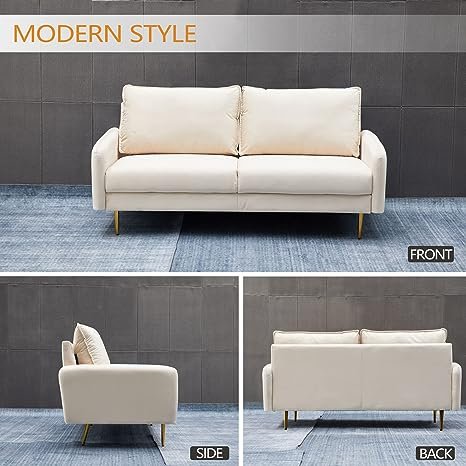 Inara Velvet 2- Seater Sofa Set Modern Sofa & Loveseat - Image 7