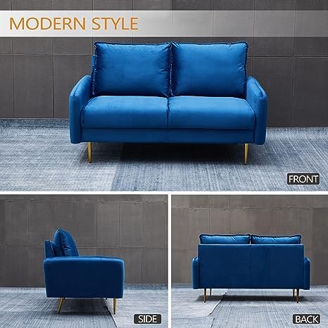 Inara Velvet 2- Seater Sofa Set Modern Sofa & Loveseat - Image 12