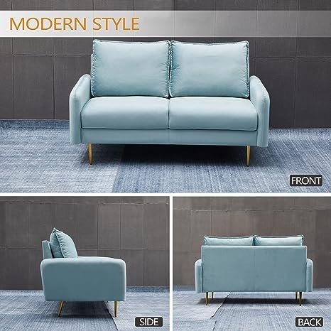 Inara Velvet 2- Seater Sofa Set Modern Sofa & Loveseat - Image 50