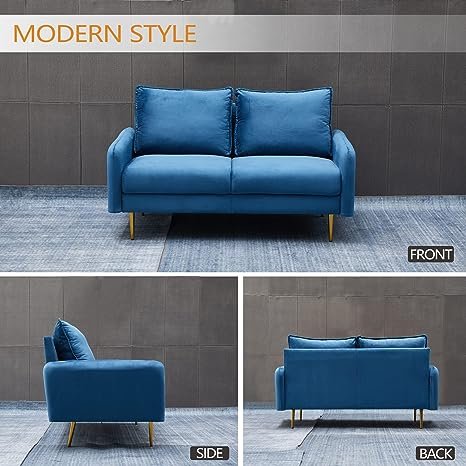 Inara Velvet 2- Seater Sofa Set Modern Sofa & Loveseat - Image 42