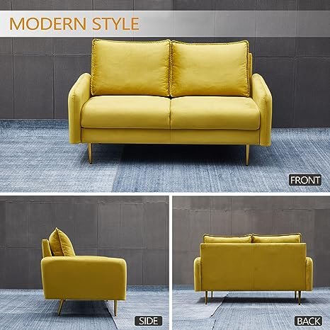 Inara Velvet 2- Seater Sofa Set Modern Sofa & Loveseat - Image 26