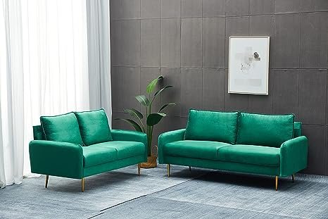 Inara Velvet 2- Seater Sofa Set Modern Sofa & Loveseat - Image 33