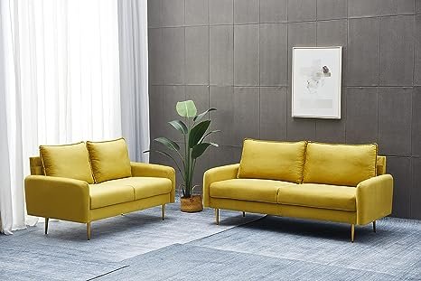 Inara Velvet 2- Seater Sofa Set Modern Sofa & Loveseat - Image 27
