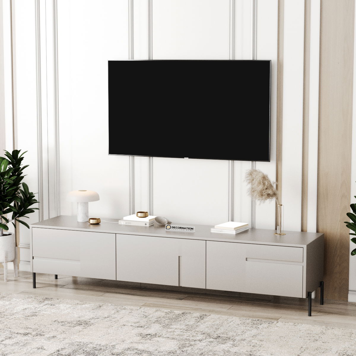 Zyra Tv unit table with 3 cabinets