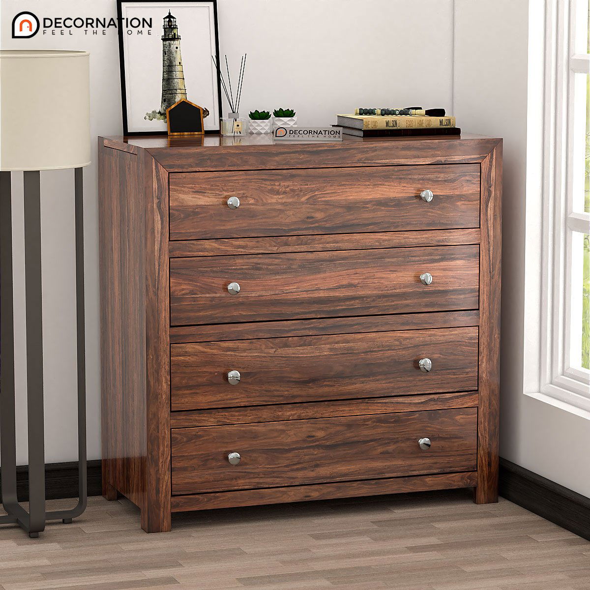 Caesar Wooden Drawer Storage Cabinet – Brown